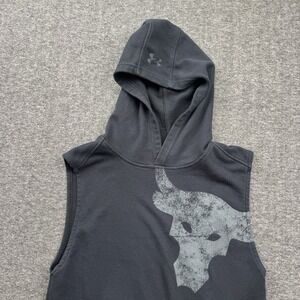 Under Armour Boys Project Rock Terry Sleeveless Hoodie Size‎ Youth XL YXL Black
